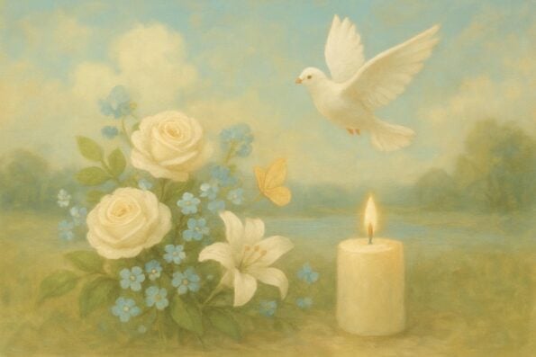 Best Psalms for a Child’s Funeral Service: Comforting Words for the Youngest Hearts - peaceful and comforting visual