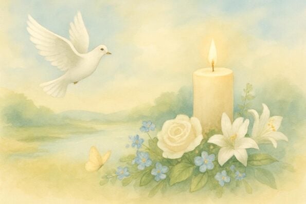 Create a Funeral Program with a QR Code for Memorial Donations: A Compassionate Guide - peaceful and comforting visual