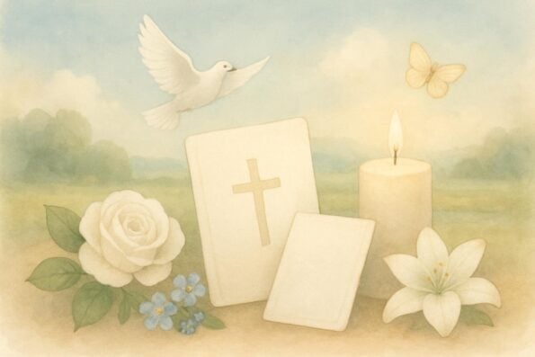 DIY Funeral Prayer Cards vs. Professional Printing: Pros and Cons for Grieving Families - peaceful and comforting visual