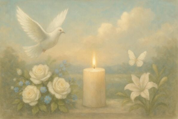 Digital Memorial Programs for Church Services: Best Practices for Meaningful Remembrance - peaceful and comforting visual