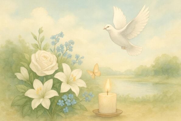 Eco-Friendly Funeral Program Printing: Sustainable Choices for Families - peaceful and comforting visual