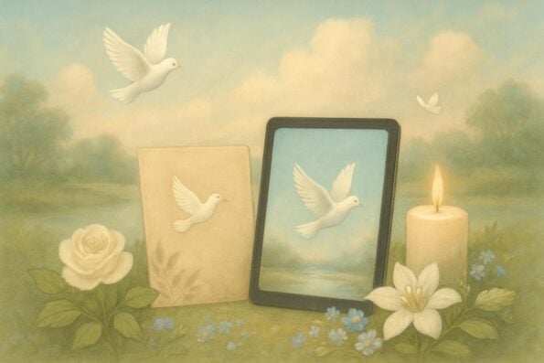Eco-Friendly Memorial Programs: Print vs. Digital Comparison for Thoughtful Tributes - peaceful and comforting visual