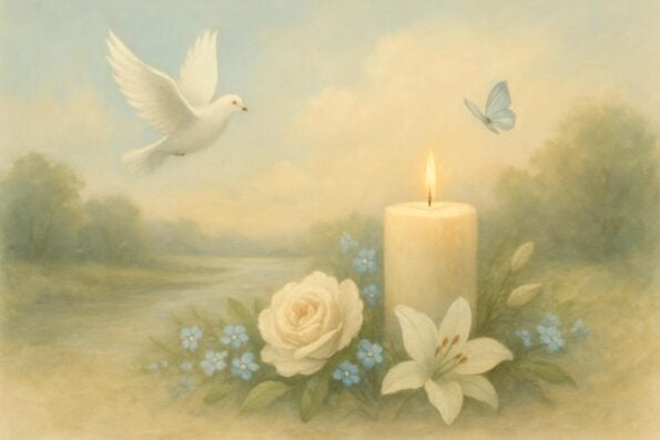 Funeral Thank You Card Wording for Donations, Flowers, and Support: Compassionate Examples and Guidance - peaceful and comforting visual
