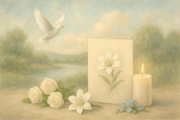 How Churches Can Order Folded Memorial Cards for Members: A Compassionate Guide - peaceful and comforting visual