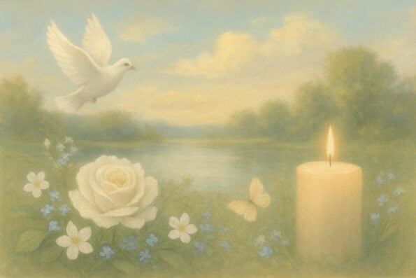 How to Choose a Funeral Program Layout for Military Services: Honoring Veterans with Dignity and Respect - peaceful and comforting visual