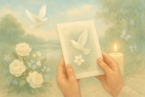How to Mail Memorial Cards to Family and Friends Who Couldn't Attend: Thoughtful Guidance for Sharing Remembrance - peaceful and comforting visual