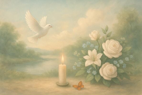 How to Make a Digital Funeral Program for Remote Guests: A Step-by-Step Guide - peaceful and comforting visual