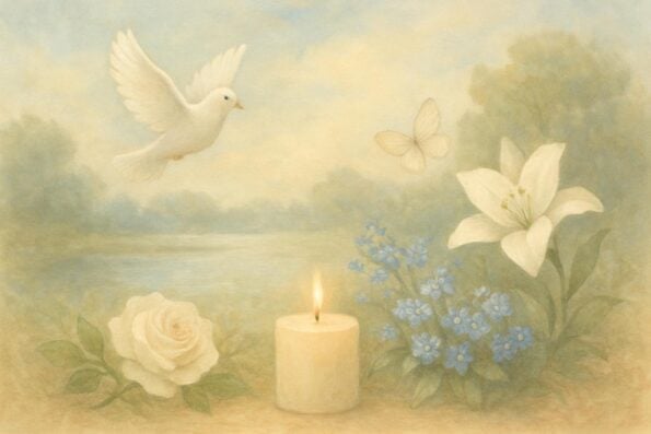 How to Personalize a Funeral Program With Favorite Poems: Creating Meaningful, Lasting Tributes - peaceful and comforting visual