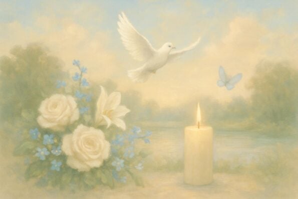 How to Write an Obituary as a Group or Family Team: Gentle Guidance for Collaborative Tributes - peaceful and comforting visual