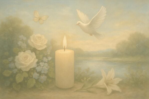 How to Write an Obituary for a Spouse: Words of Love and Legacy - peaceful and comforting visual