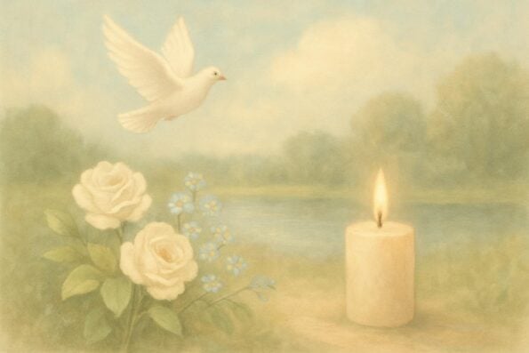 Memorial Card Printing for Children: Sensitive Designs and Messages - peaceful and comforting visual
