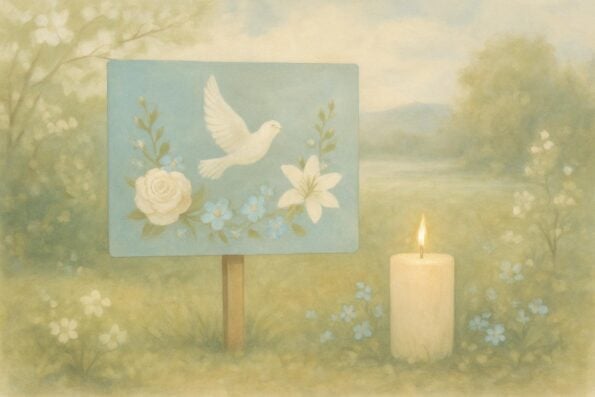 Memorial Yard Sign Ideas: Examples and Design Tips for Families - peaceful and comforting visual