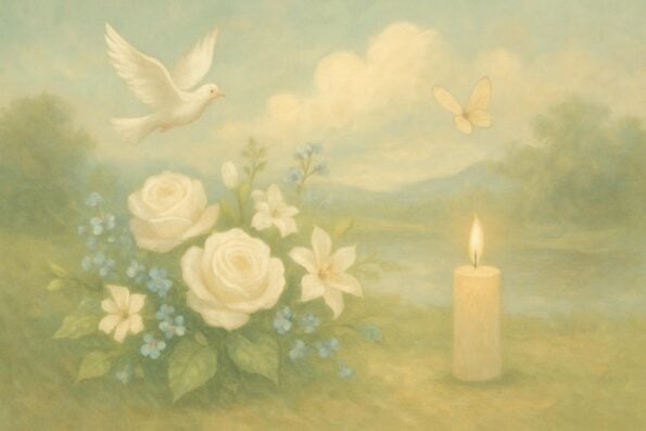 Obituary Phrases for Including Grandchildren and Great-Grandchildren: Compassionate Guidance for Families - peaceful and comforting visual