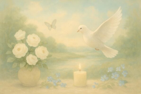 Obituary Wording for Close Friends or Non-Family Members: Gentle Guidance for Meaningful Tributes - peaceful and comforting visual