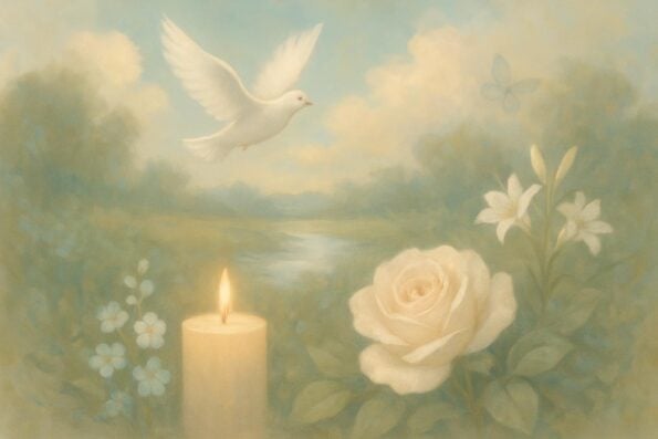 Printed vs. Digital Funeral Programs for Large Services: Navigating Choices for Meaningful Gatherings - peaceful and comforting visual