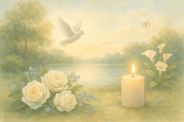 Quick Obituary Writing Tips for Last-Minute Funeral Planning - peaceful and comforting visual