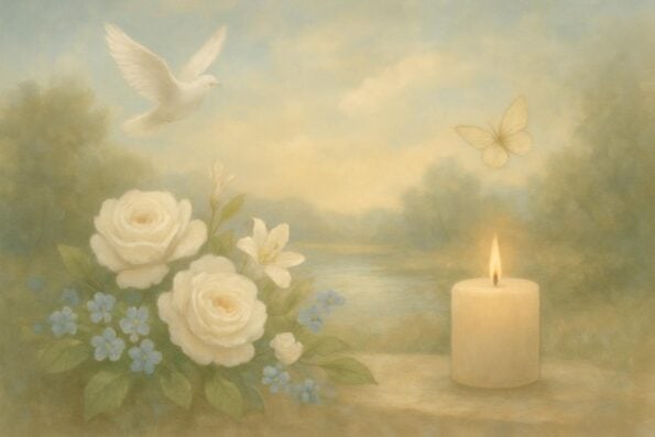 Scriptures for Obituary for Parent: Honoring a Mother or Father’s Faith and Legacy - peaceful and comforting visual