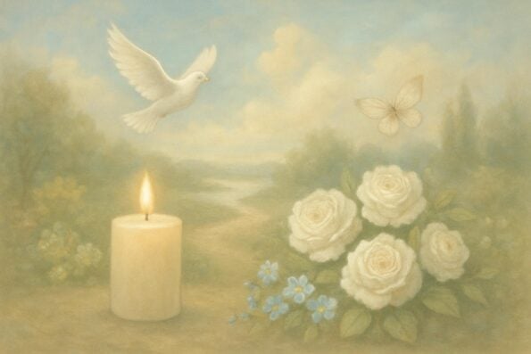 Short Bible Verses for Funeral Cards and Bookmarks: Bringing Comfort in Small Spaces - peaceful and comforting visual