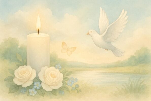 What to Write on a Memorial Bookmark for a Loved One: Meaningful Wording Ideas, Examples, and Guidance - peaceful and comforting visual